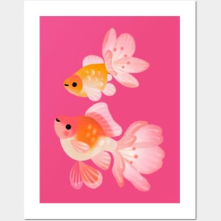 Cherry blossom goldfish 1 Posters and Art